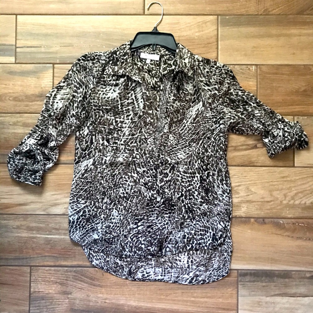 Jennifer Lopez leopard studded blouse